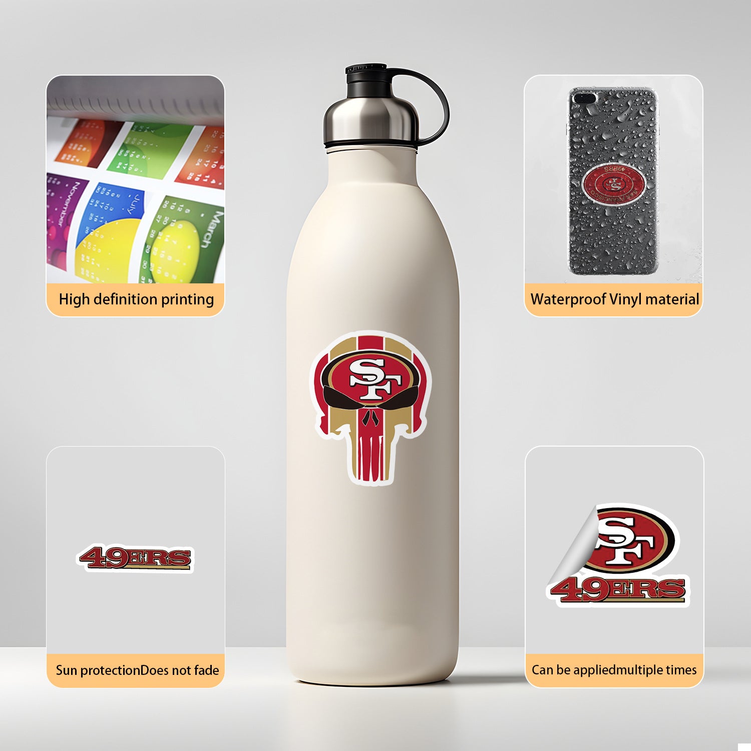 Wholesale 50 pieces of football graffiti stickers waterproof decorative stickers